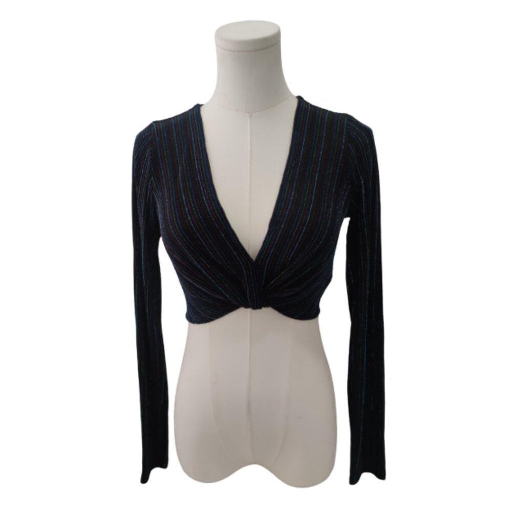 Forever 21 Long Sleeve Glitter Top